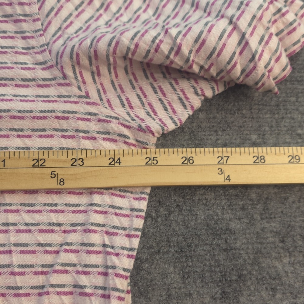 Tommy Bahama Shirt XL Purple Geometric Short Sleeve Button Up 100% Silk - Picture 4 of 8